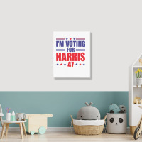 I'm Voting For Harris Portrait Canvas Print | Artistshot