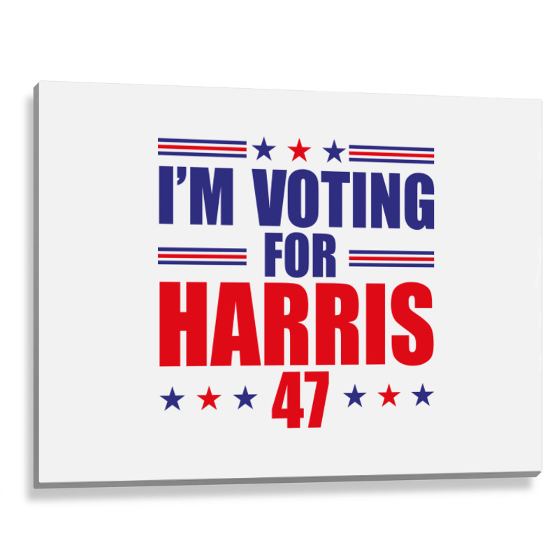 I'm Voting For Harris Metal Print Horizontal | Artistshot