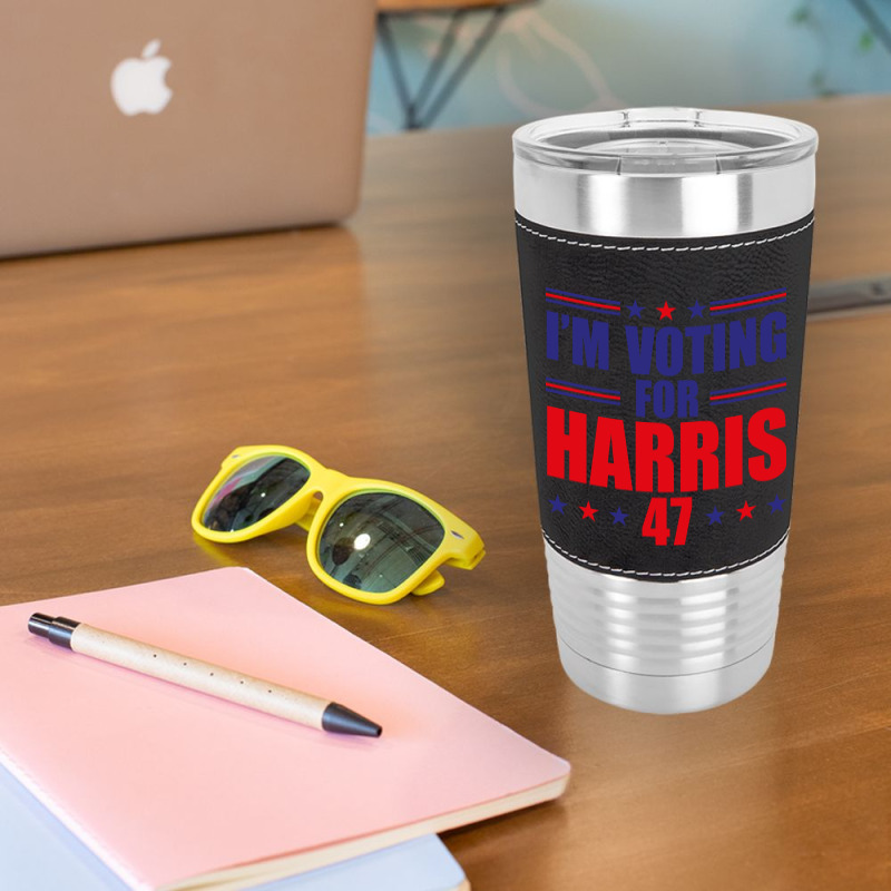 I'm Voting For Harris Leatherette Tumbler | Artistshot