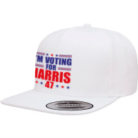 I'm Voting For Harris 5 Panel Snapback Cap | Artistshot