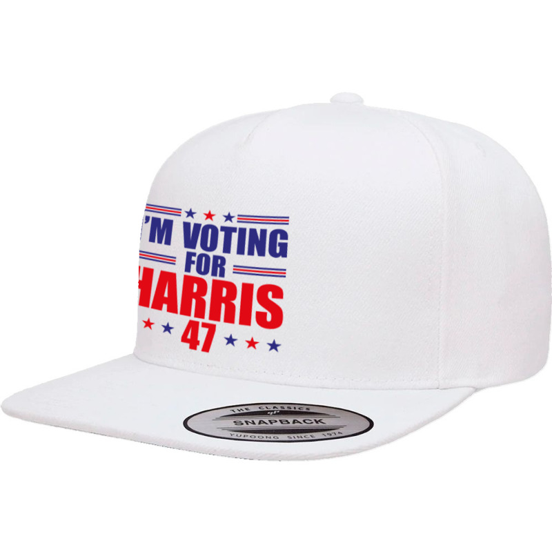 I'm Voting For Harris 5 Panel Snapback Cap | Artistshot