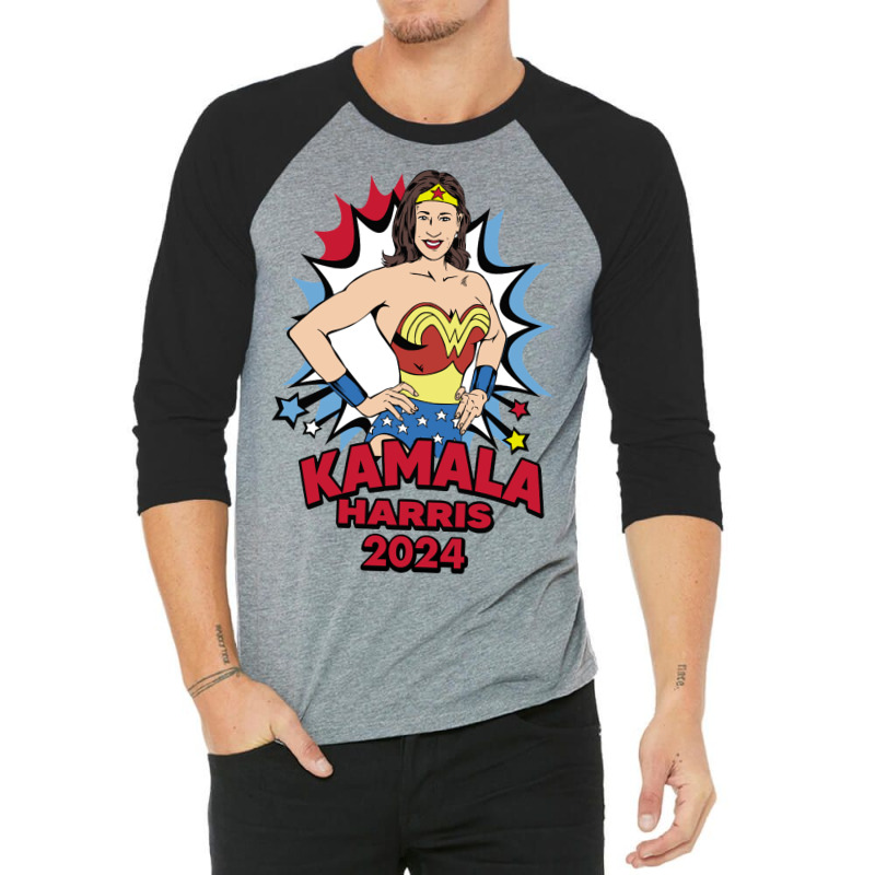 Kamala Harris Wonder Women 3/4 Sleeve Shirt | Artistshot