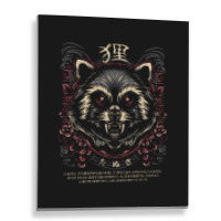 Tanuki Japan Trash Cat Metal Print Vertical | Artistshot