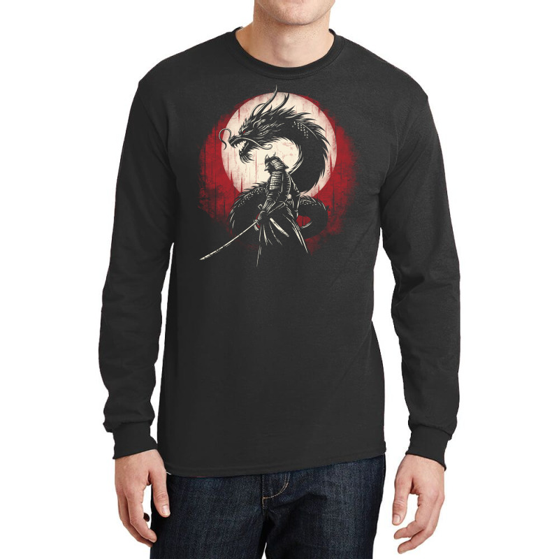 Japan Culture Dragon Samurai Art Long Sleeve Shirts | Artistshot