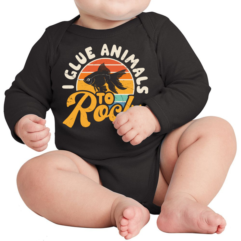 I Glue Animals To Rocks Long Sleeve Baby Bodysuit by New Nice Shirt | Artistshot