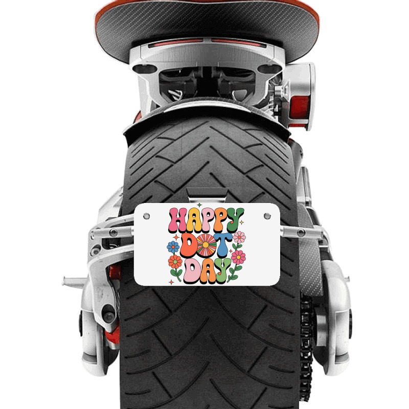 Happy Dot Day Motorcycle License Plate | Artistshot