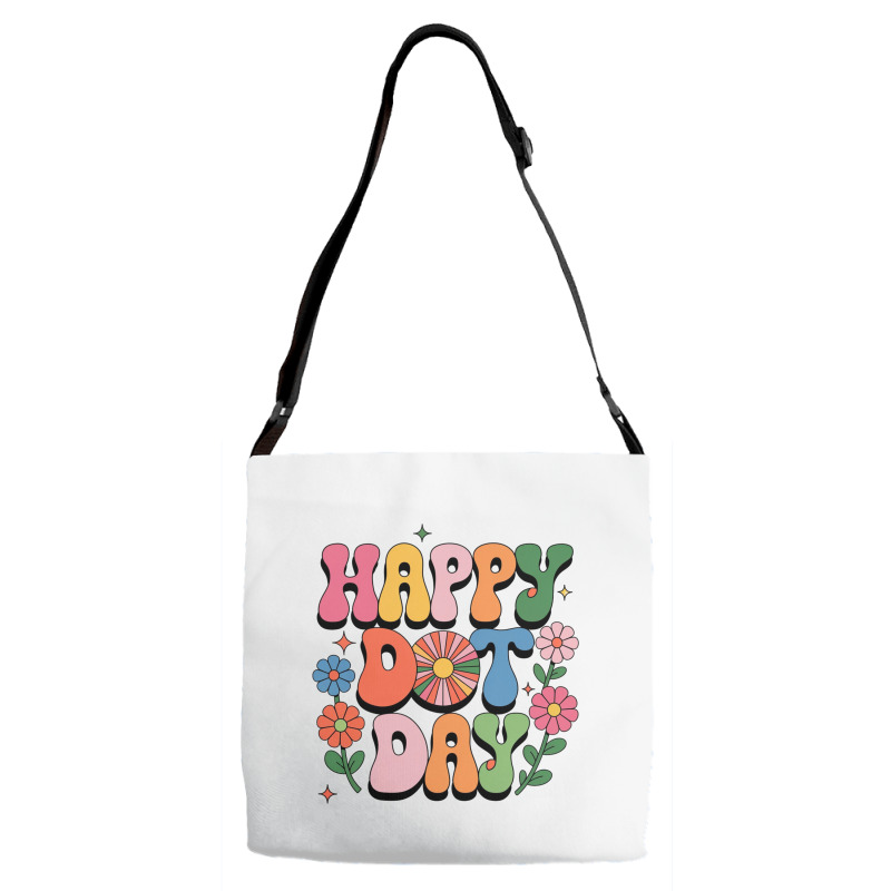 Happy Dot Day Adjustable Strap Totes | Artistshot