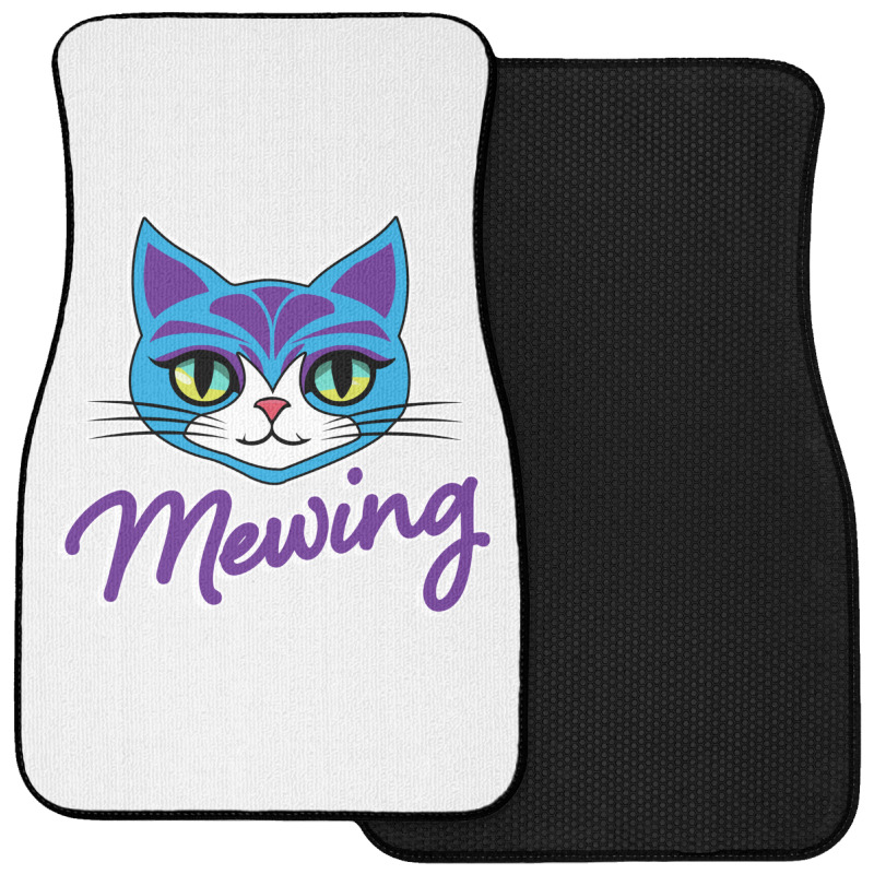 Mewing Cat Looksmaxxing Front Car Mat | Artistshot