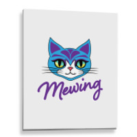 Mewing Cat Looksmaxxing Metal Print Vertical | Artistshot