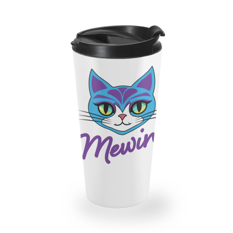 Mewing Cat Looksmaxxing Travel Mug | Artistshot