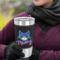 Mewing Cat Looksmaxxing Leatherette Tumbler | Artistshot