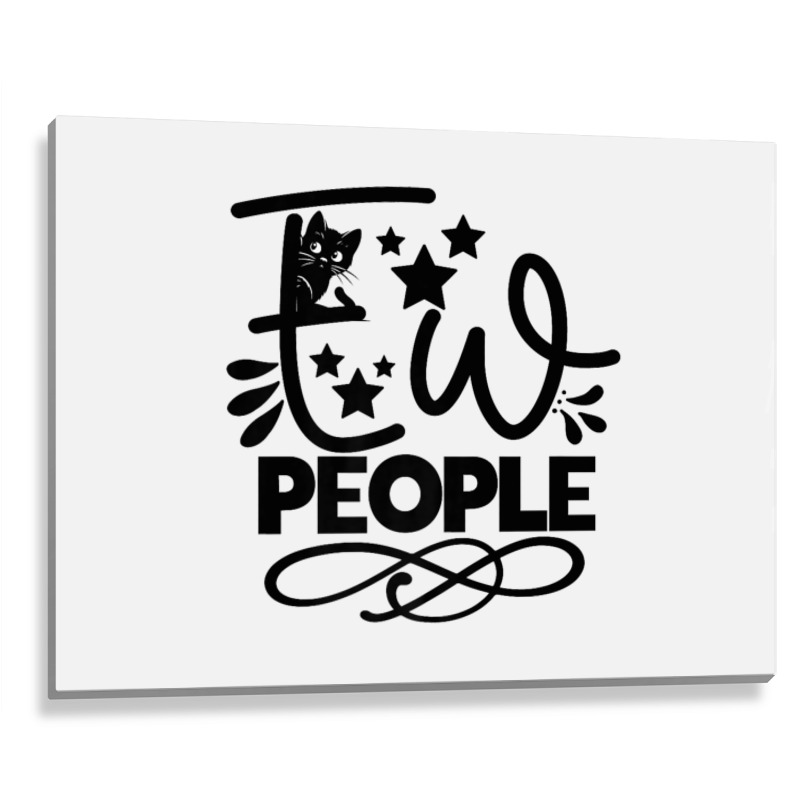 Ew People   Funny Black Cat Sarcastic Metal Print Horizontal | Artistshot