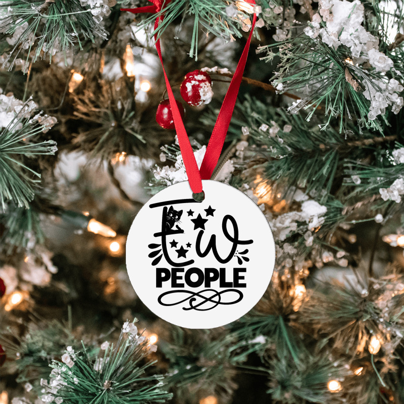 Ew People   Funny Black Cat Sarcastic Ornament | Artistshot