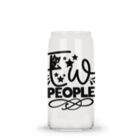 Ew People   Funny Black Cat Sarcastic Glass Tumbler | Artistshot