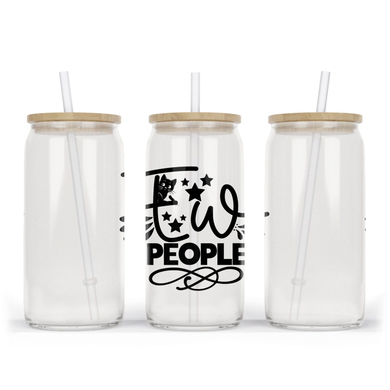 Ew People   Funny Black Cat Sarcastic Glass Tumbler | Artistshot