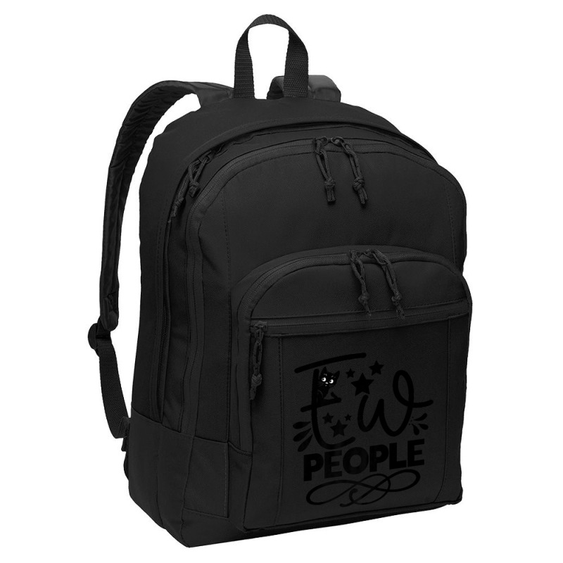 Ew People   Funny Black Cat Sarcastic Basic Backpack | Artistshot