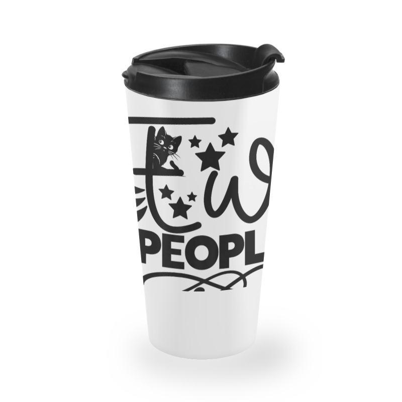 Ew People   Funny Black Cat Sarcastic Travel Mug | Artistshot