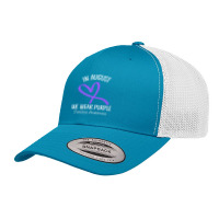 Heart Ribbon August We Wear Purple Overdose Awareness Month Retro Trucker Cap | Artistshot