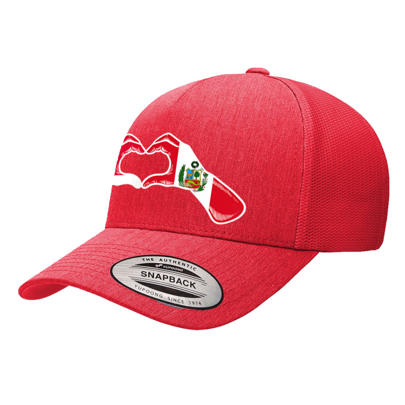 Peru Panama Flag Peruvian Panamanian Heart Yupoong Trucker Cap by Skunk | Artistshot