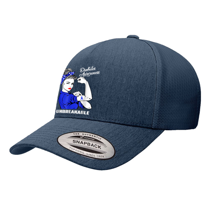 Warrior Unbreakable Woman Diabetes Awareness Support T Shirt Yupoong Trucker Cap | Artistshot