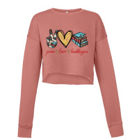 Peace Love Bookkeeper Cropped Sweater | Artistshot