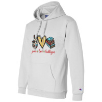 Peace Love Bookkeeper Champion Hoodie | Artistshot