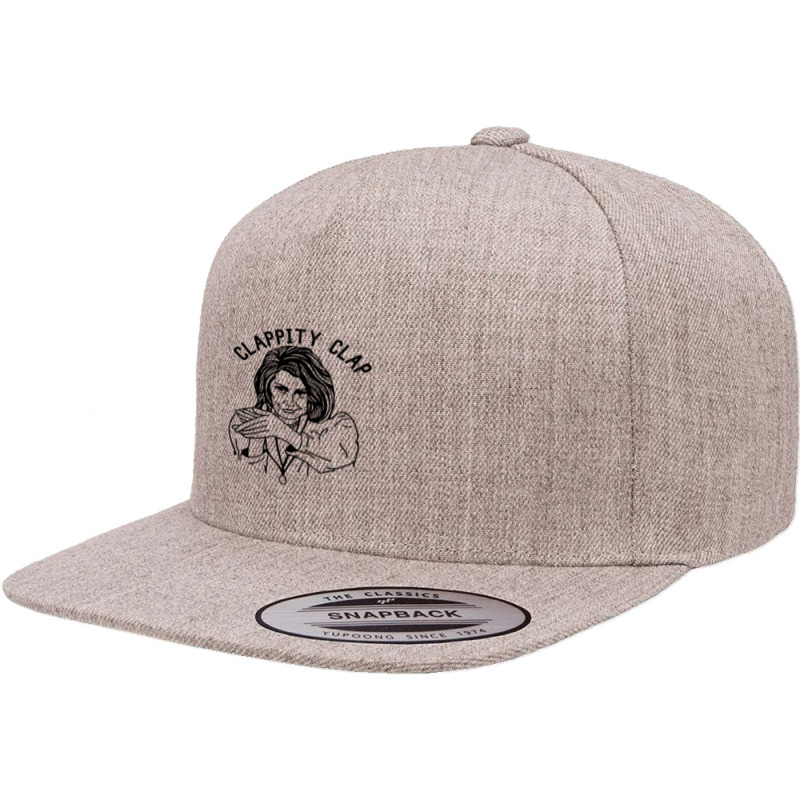 Nancy Pelosi Clappity Clap [tw] 5 Panel Snapback Cap | Artistshot