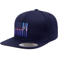 Lake Life American Flag Dock Sunset Wakeboarder Power Boat 5 Panel Snapback Cap | Artistshot