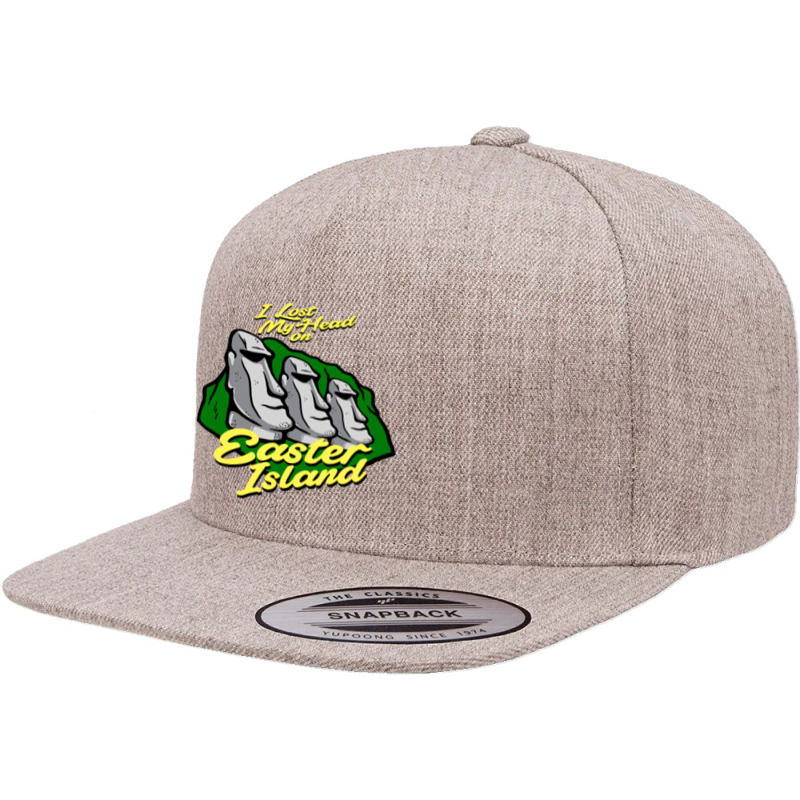 I Lost My Head On Easter Island 5 Panel Snapback Cap | Artistshot