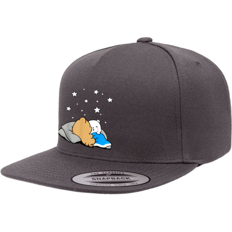 Milk Mocha Bear Sleeping Under The Stars Love Kiss Valentine 5 panel snapback cap by Newest | Artistshot