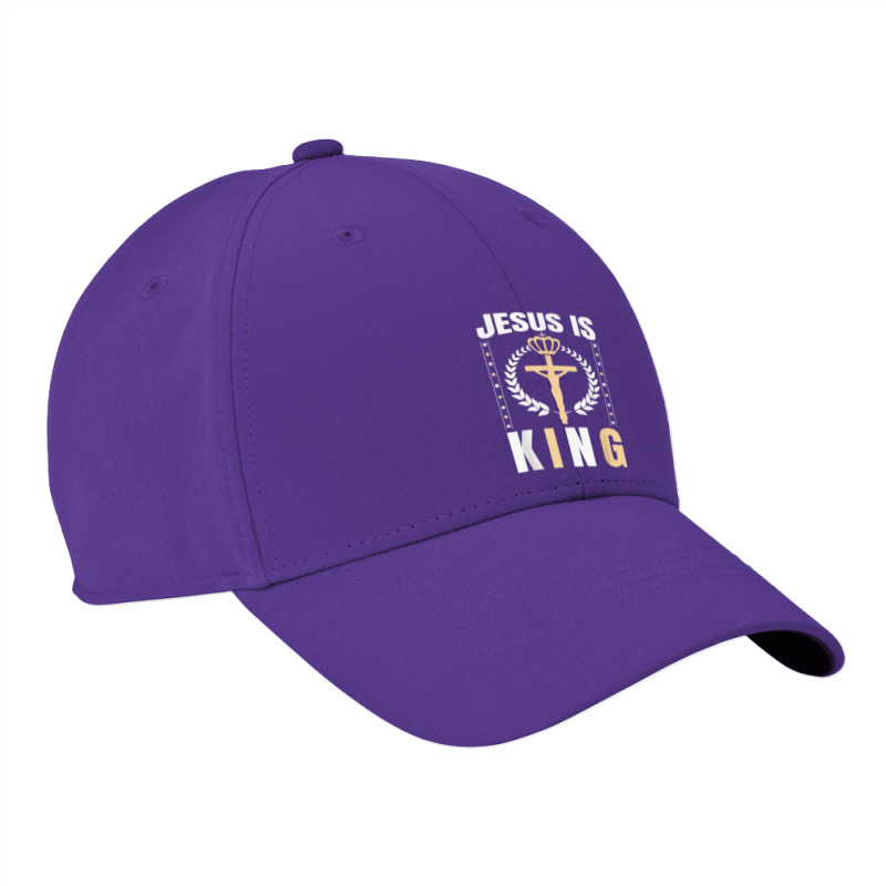 Religious Jesus Is King Christian Church Lord Believer Gifts Men Nike Dri-FIT Cap by Aria-Proctor | Artistshot