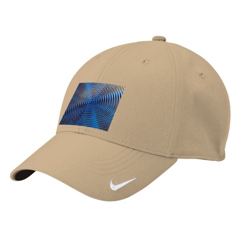 3d Illustration Hypnotic Pattern Abstract Blue Nike Dri-FIT Cap by Norman B | Artistshot