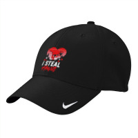 I Steal Hearts Tshirt Valentines Day Dinosaur Boys Kid (19) Nike Dri-fit Cap | Artistshot