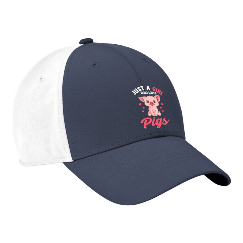 Just A Girl Who Loves Pigs Hog Lover Cute Farmer Gift Girls T Shirt Nike Dri-fit Cap | Artistshot