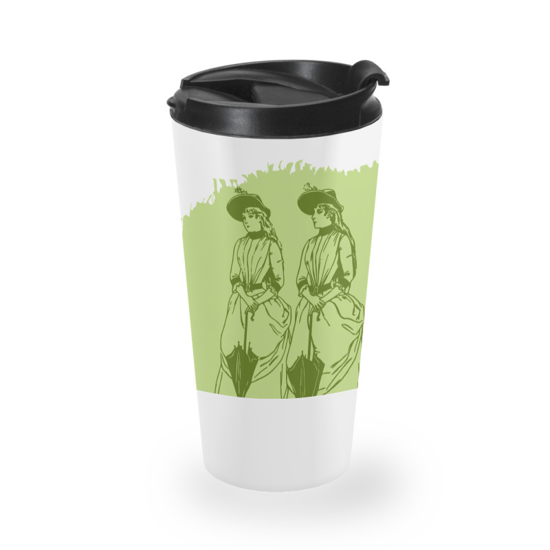 Women With Umbrellas Travel Mug | Artistshot