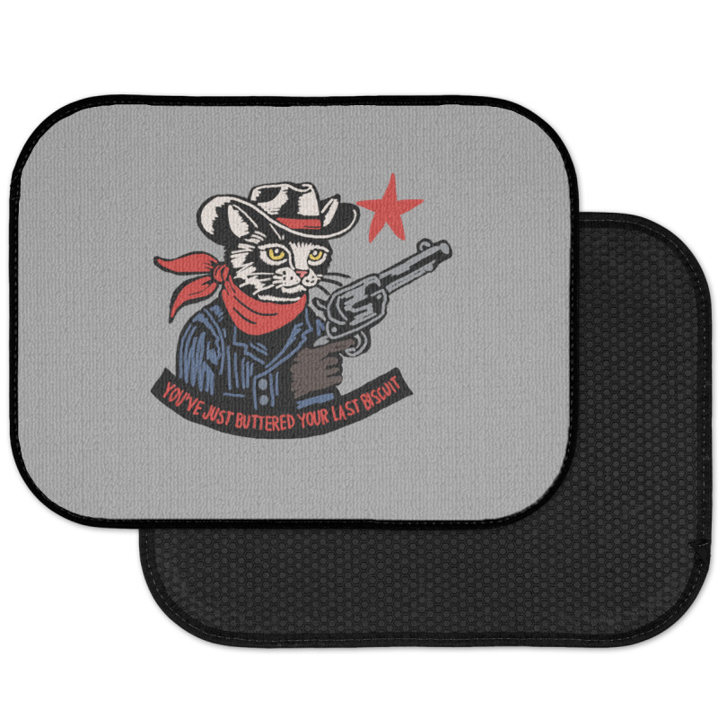 Cowboy Western Cat Rear Car Mat | Artistshot