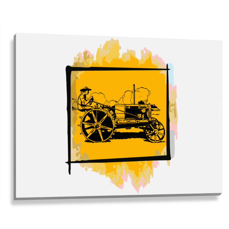 Old Tractor Metal Print Horizontal | Artistshot