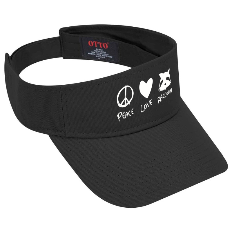 Peace Love Raccoons Animal-44 Visor hat by animepoi | Artistshot