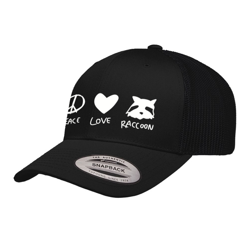 Peace Love Raccoons Animal-44 Retro Trucker Cap by animepoi | Artistshot