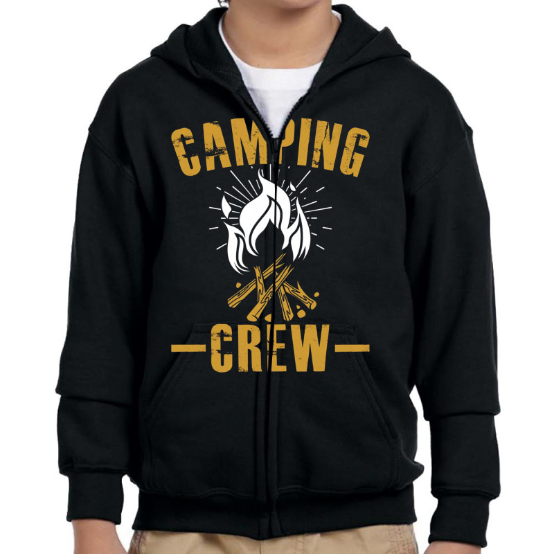 Camping Crew Youth Zipper Hoodie | Artistshot