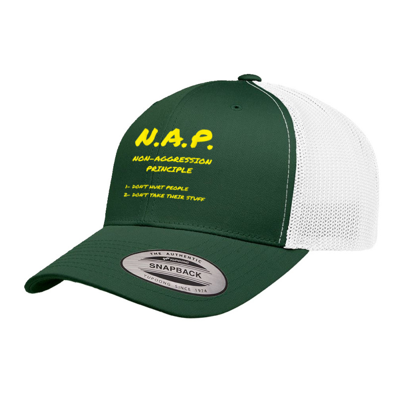 Non Aggression Principle Nap Ancap Anarchist Libertarian T Shirt Retro Trucker Cap by gyzhahykaete | Artistshot