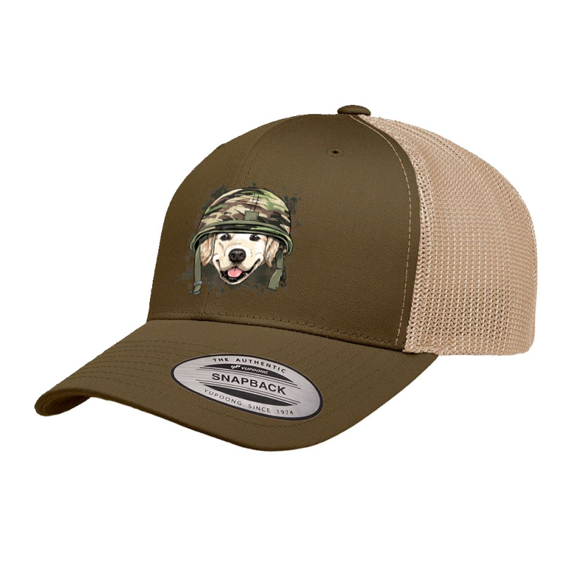 Golden Retriever Military Soldier Veterans Day Pet Dog Lover Retro Trucker Cap | Artistshot