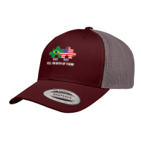 Half Brazilian Half American Flag Combined Map Brasileiro T Shirt Retro Trucker Cap | Artistshot