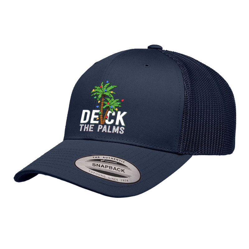 Deck The Palm Tree Lights Tropical Hawaii Family Christmas Retro Trucker Cap by cm-arts | Artistshot