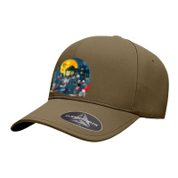 Horror Clubhouse In Park Halloween Spooky Characters Costume Seamless Cap | Artistshot