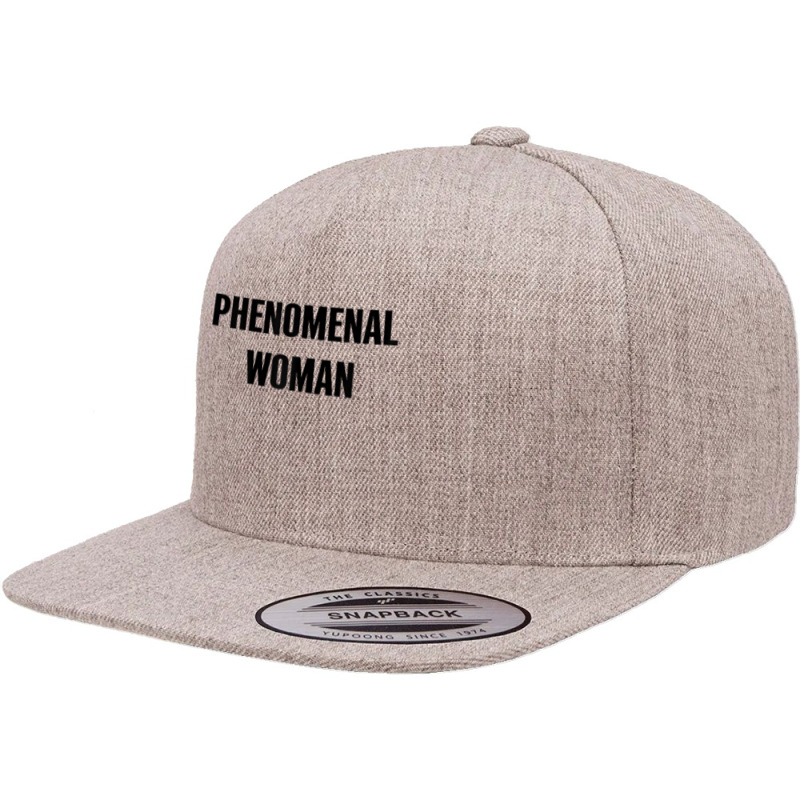 Womens Phenomenal Woman Olive Green T Shirt 5 Panel Snapback Cap | Artistshot