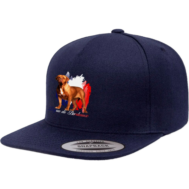 Dog Dogue De Bordeaux Digital Art Puppy Animal 5 Panel Snapback Cap | Artistshot