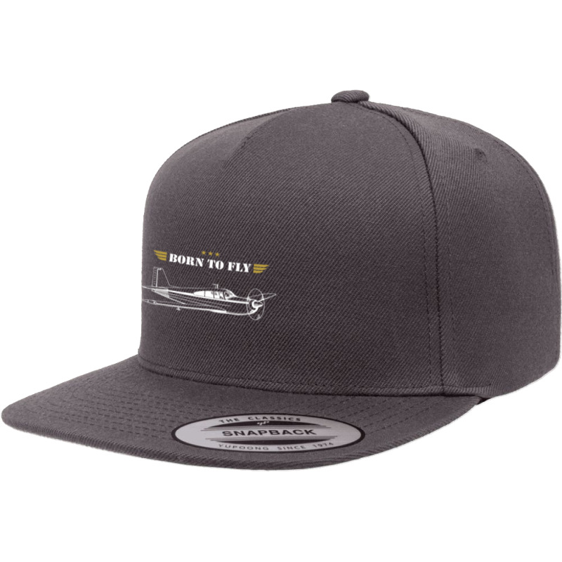 Born To Fly Plane Pilot - Single Airplane 5 Panel Snapback Cap | Artistshot