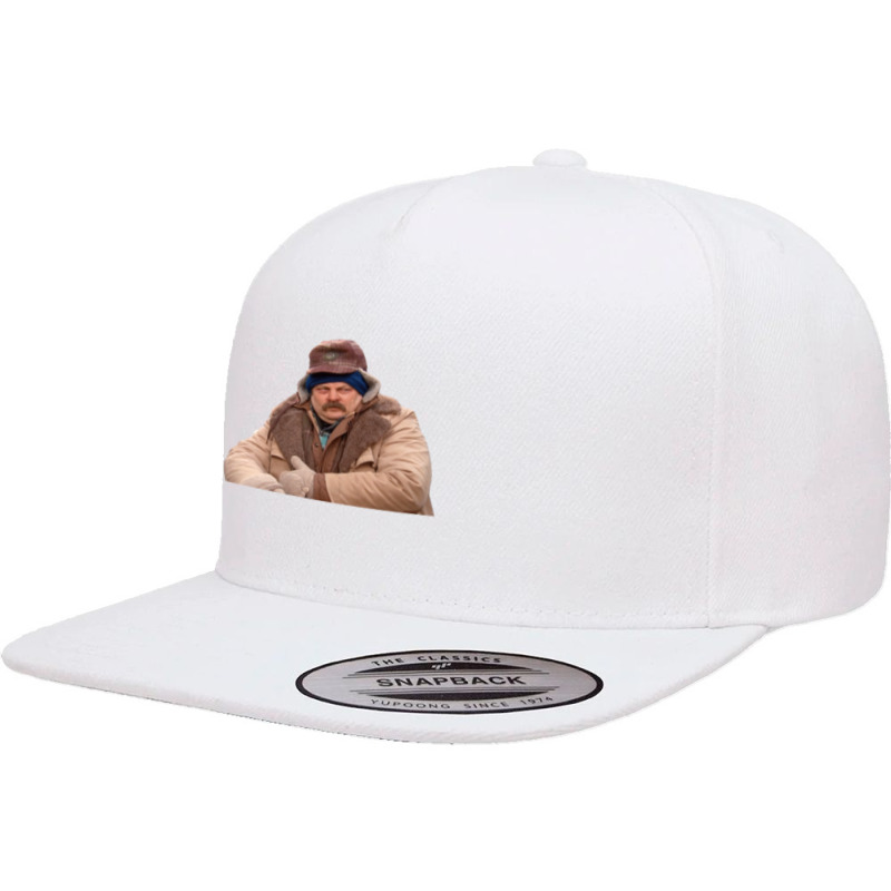 Ron Swanson Art 5 panel snapback cap by cm-arts | Artistshot