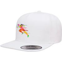 Sprinter Track And Field Runner Running Marathon Gift Idea Premium 5 Panel Snapback Cap | Artistshot